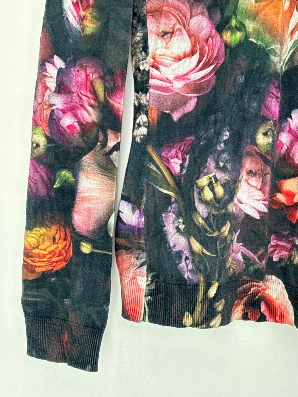 TED BAKER London Women Noline Shadow Floral Print Sweater Eu3 Fits Small/Medium - Picture 6 of 16